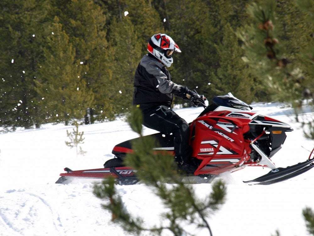 A quick jab at the throttle will get immediate ski lift to power over backcountry obstacles.