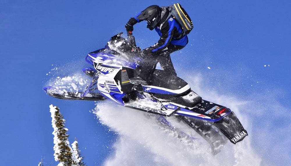 Avalanche backpacks for outlet snowmobiling