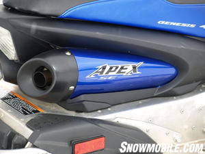 2011 Yamaha Apex SE rear exhaust