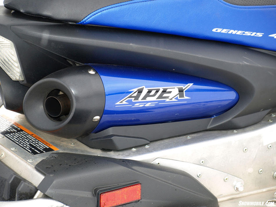 2011 Yamaha Apex SE rear exhaust