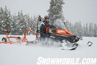 2012 Arctic Cat Bearcat Z1 XT groomer towing action