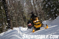 Freshly Groomed Snowmobile Trail