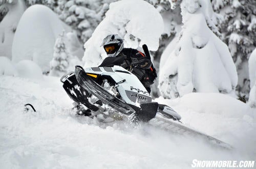 2013 Polaris 800 Pro-RMK White Uphill