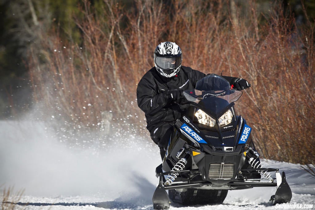 2013 Polaris 600 Rush Pro-R Cornering