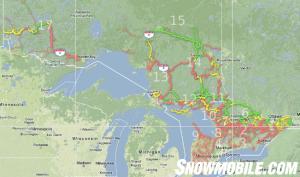 Ontario Snowmobile Trail Map