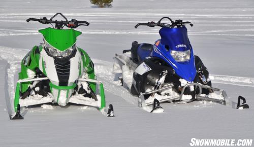 Arctic Cat M1100 Turbo HCR and Yamaha Nytro MTX Turbo Front