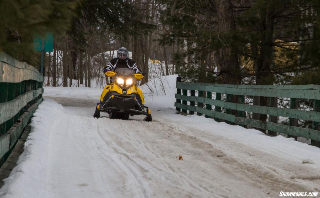 Snowmobile Bridge In Ontario