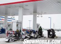 Gassing Up Snowmobiles In Northern Ontario