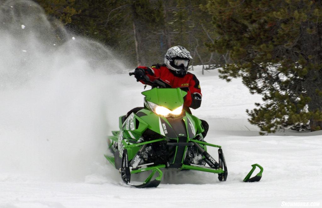 2014 Arctic Cat ZR 8000 RR Action Cornering