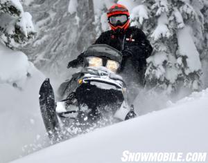 2014 Ski-Doo XM Summit SP Action Sidehill