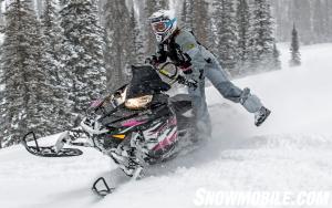 2015 Polaris 800 RMK Assault 155 SC Pink Ribbon Rider