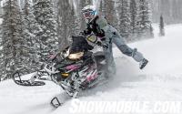 2015 Polaris 800 RMK Assault 155 SC Pink Ribbon Rider