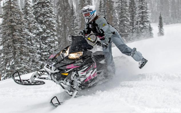 2015 Polaris 800 RMK Assault 155 SC Pink Ribbon Rider