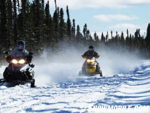 Abitibi Canyon Snowmobile Trail Action