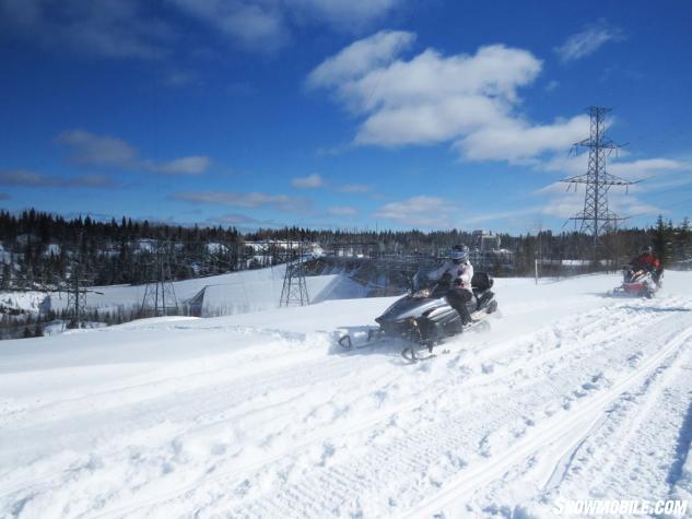 Blue Skies Open Snowmobile Trails