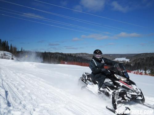 Snowmobile Riding in Abitibi Canyon