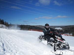 Snowmobile Riding in Abitibi Canyon