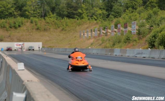 Snowmobile Asphalt Drag Racing