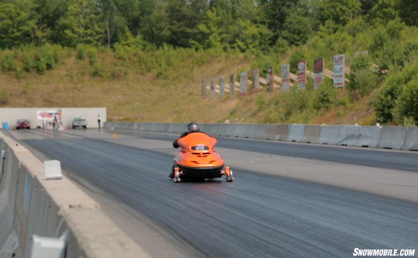 Snowmobile Asphalt Drag Racing