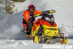 2015 Ski-Doo Renegade XRS 800 ETEC Action Cornering