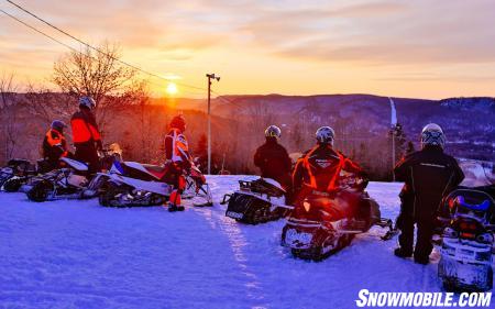 Algoma Snowmobiling Sunset