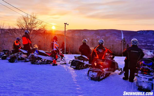 Algoma Snowmobiling Sunset