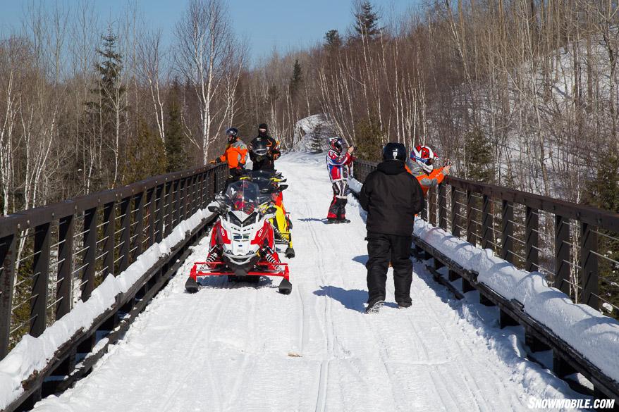 Snowmobile Bridge Near Sudbury