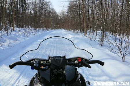 Ontario Snowmobile Trail Yamaha Cockpit