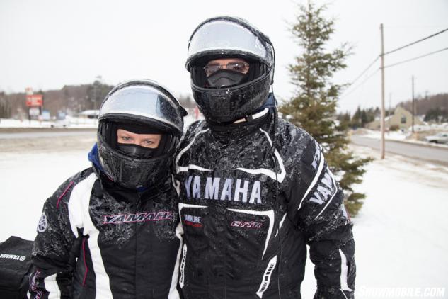 Ice Covered Snowmobilers