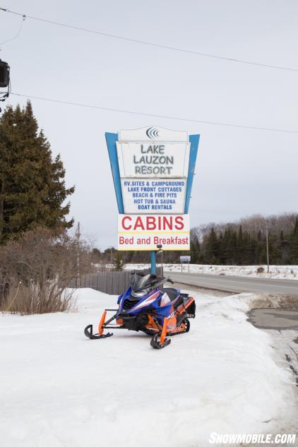 Lake Lauzon Resort Sign