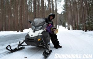 Father Daughter Snowmobile