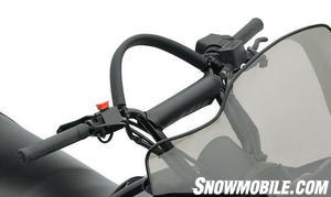 The flexible strap lets you pull the sled over to bank into deep snow.